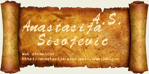 Anastasija Sisojević vizit kartica